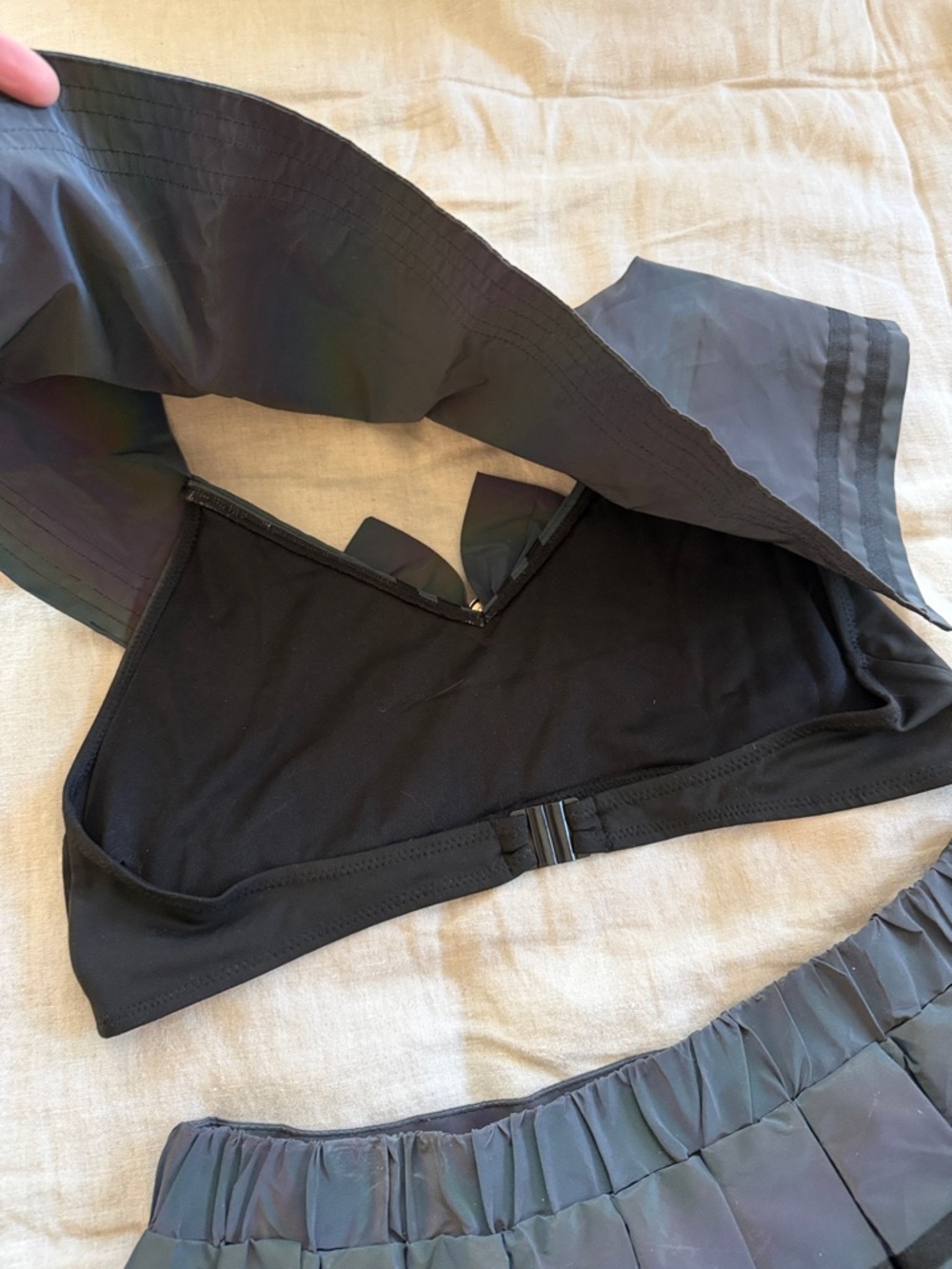 Black Sailor-Inspired Two-Piece Raver Set - Picture 4 of 6